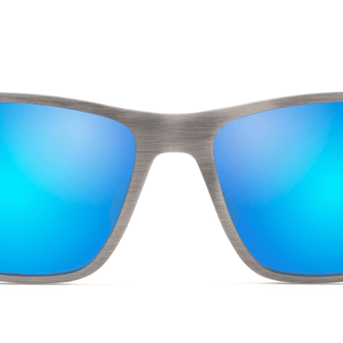 MauiJImAnemone606SunglassesDarkGunmetalwithBlueHawaiilensesfront