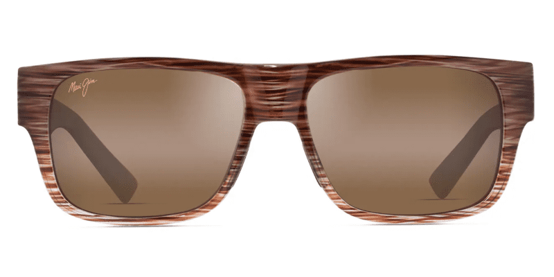 MauiJImKeahi873SunglassesBrownStripewithHCLBronzefront