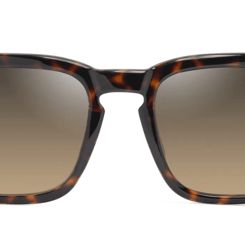 MauiJImMALUHIA643Sunglasses ShinyDarkHavanawithTransyellowwithMauiHCLBronzeLensesfront