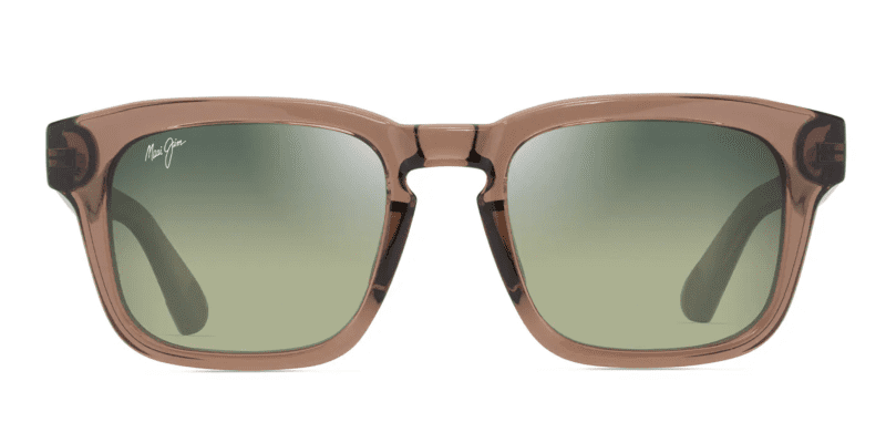 MauiJImMALUHIA643Sunglasses ShinyTransLightBrownwithMauiHTLensesfront