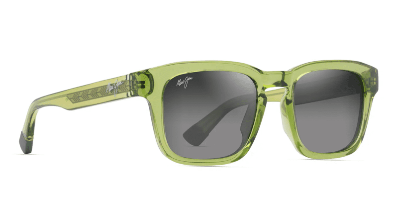 MauiJImMALUHIA643Sunglasses ShinyTransgrassgreenwithNeutralGreyLensescorner