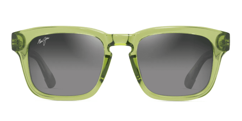 MauiJImMALUHIA643Sunglasses ShinyTransgrassgreenwithNeutralGreyLensesfront