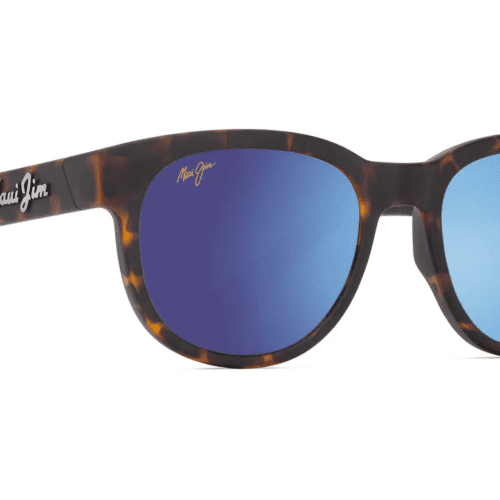 MauiJImMaoli668SunglassesMatteBlackwithBlueHawaiiCustom