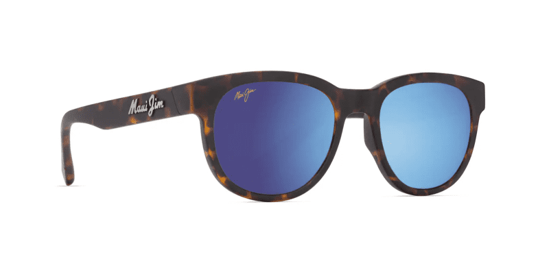 MauiJImMaoli668SunglassesMatteBlackwithBlueHawaiiCustom