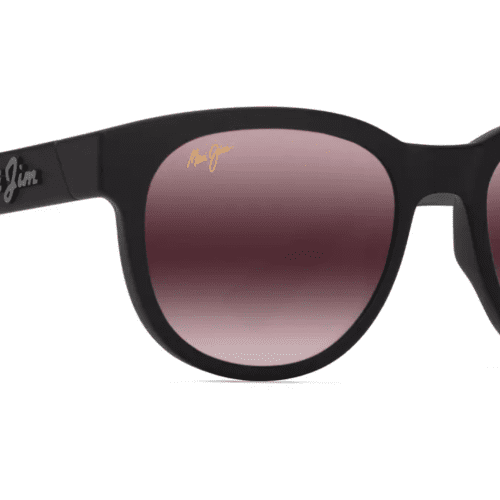 MauiJImMaoli668SunglassesMatteBlackwithMauiRoseCustom