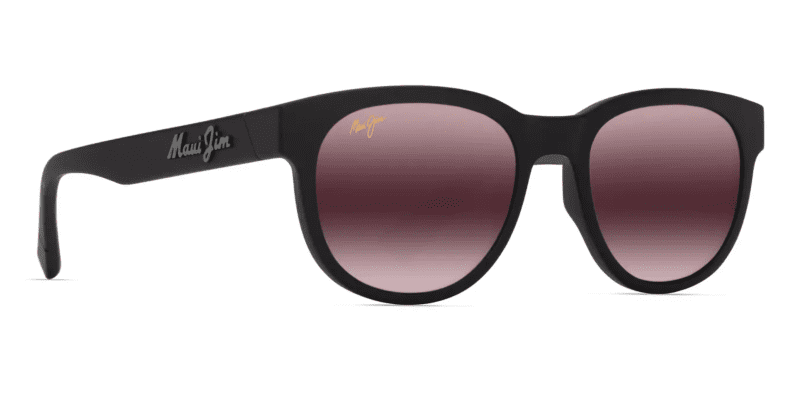 MauiJImMaoli668SunglassesMatteBlackwithMauiRoseCustom