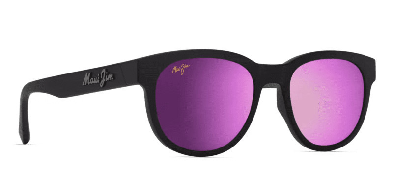 MauiJImMaoli668SunglassesMatteBlackwithMauiSunriseCustom