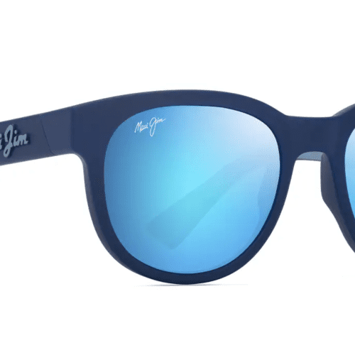 MauiJImMaoli668SunglassesMatteDarkBluewithBlueHawaiilensescorner