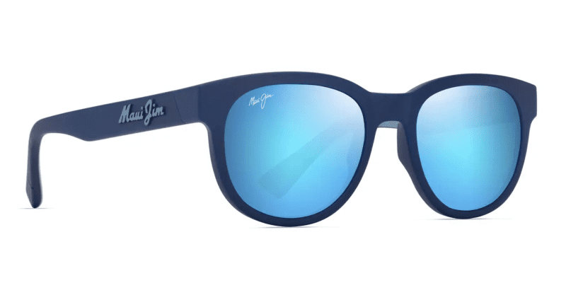 MauiJImMaoli668SunglassesMatteDarkBluewithBlueHawaiilensescorner