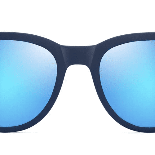 MauiJImMaoli668SunglassesMatteDarkBluewithBlueHawaiilensesfront