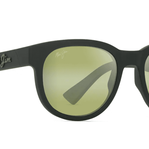 MauiJImMaoli668SunglassesMatteDarkGreenwithHTlensescorner