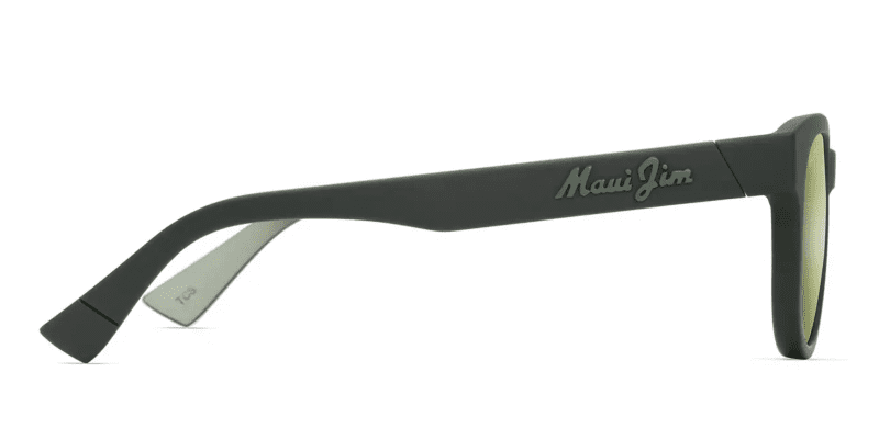 MauiJImMaoli668SunglassesMatteDarkGreenwithHTlensesside