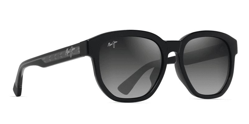 MauiJimAKAHAI646Sunglasses ShinyBlackwithTransBlackwithNeutralGreyLensescorner