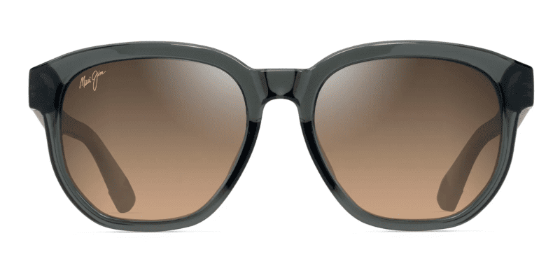 MauiJimAKAHAI646Sunglasses ShinyTransDarkGreywithHCLBronzeLensesfront