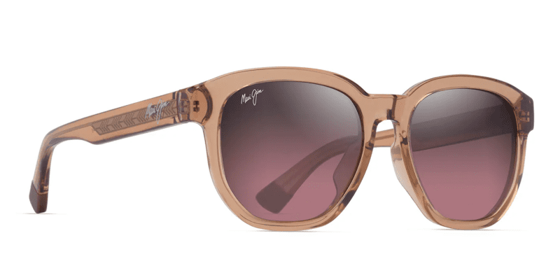 MauiJimAKAHAI646Sunglasses ShinyTransLightBrownwithMauiRoselensescorner