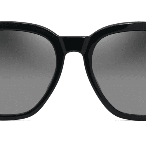 MauiJimAKAHAI646Sunglasses ShinyblackwithTransgreywithNeutralGreyLensesfront