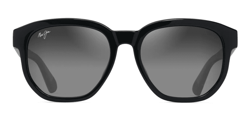 MauiJimAKAHAI646Sunglasses ShinyblackwithTransgreywithNeutralGreyLensesfront