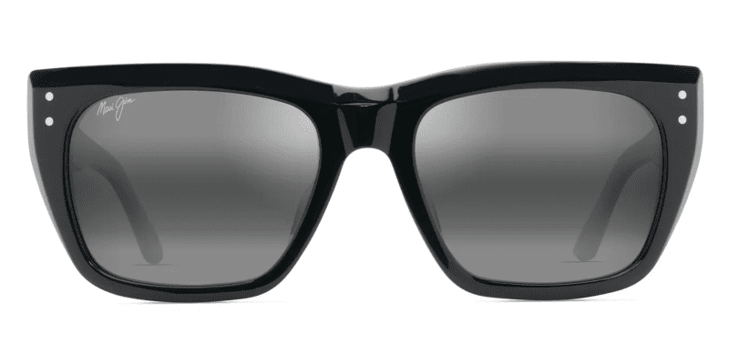 MauiJimAlohaLane893SunglassesBlackGlosswithNeutralGreyLensesfront