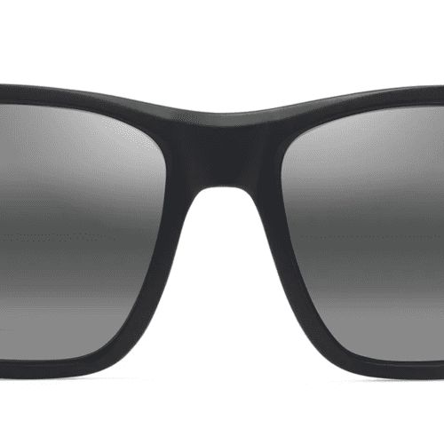 MauiJimAmberjack896SunglassesMatteBlackwithBlackRubberandNeutralGreyLensesfront