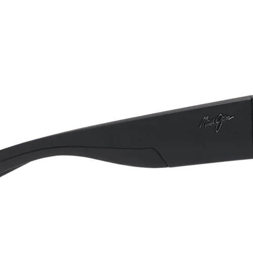 MauiJimAmberjack896SunglassesMatteBlackwithBlackRubberandNeutralGreyLensesside