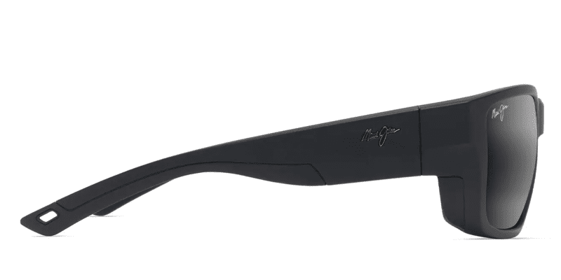 MauiJimAmberjack896SunglassesMatteBlackwithBlackRubberandNeutralGreyLensesside