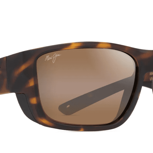 MauiJimAmberjack896SunglassesMatteTortoisewithBlackRubberandHCLBronzeLenses