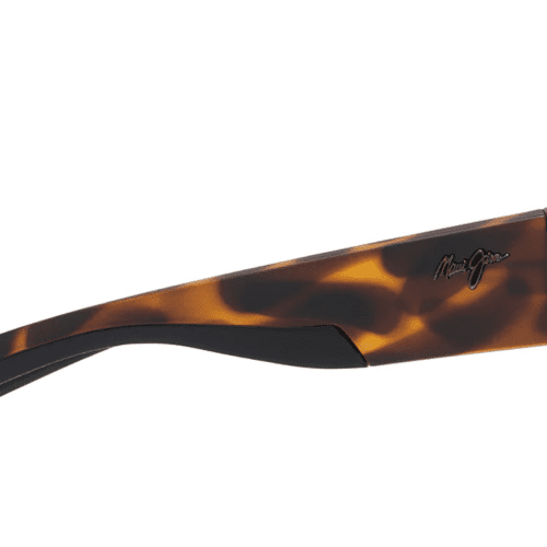 MauiJimAmberjack896SunglassesMatteTortoisewithBlackRubberandHCLBronzeLensesside