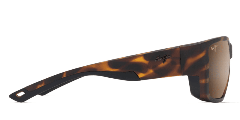 MauiJimAmberjack896SunglassesMatteTortoisewithBlackRubberandHCLBronzeLensesside