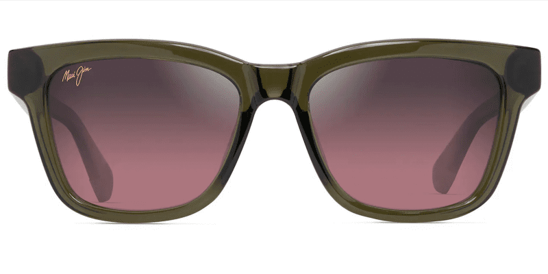 MauiJimHanohanoSunglassesGreenMauiRoseFront