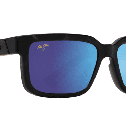 MauiJimHiapoAsianFit655MatteDarkHavanawithBlueHawaiicustomSunglasses