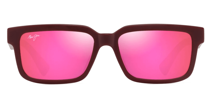 MauiJimHiapoAsianFit655SunglassesBurgundyMauiSunriseFront