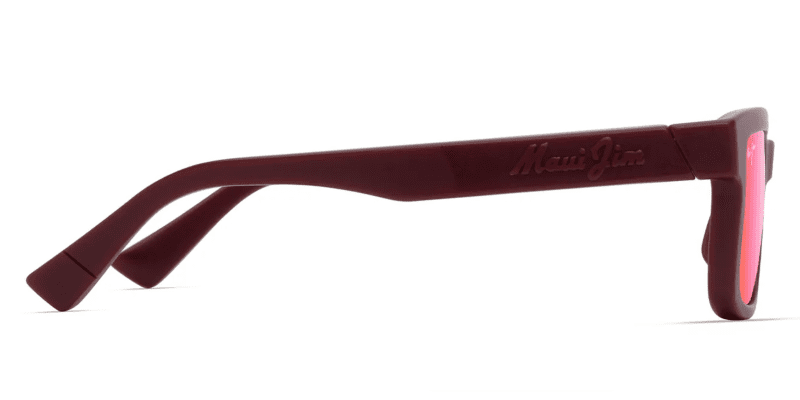 MauiJimHiapoAsianFit655SunglassesBurgundyMauiSunriseSide