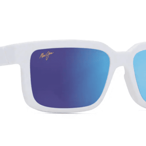 MauiJimHiapoAsianFit655SunglassesmattewhitewithBlueHawaiicustom