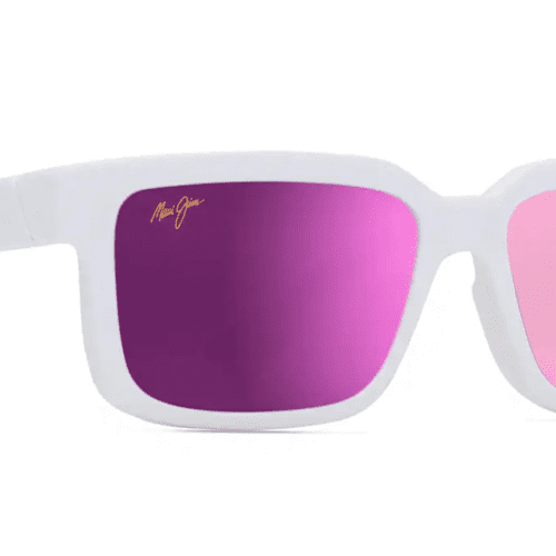 MauiJimHiapoAsianFit655SunglassesmattewhitewithMauiSunrisecustom