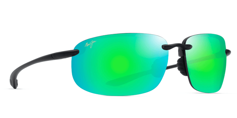 MauiJimHo okipaXL456SunglassesTranslucentMatteGreywithMauiGreen