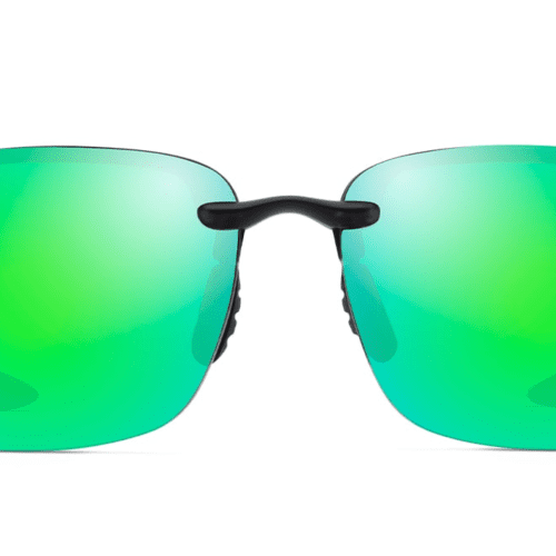 MauiJimHo okipaXL456SunglassesTranslucentMatteGreywithMauiGreenfront