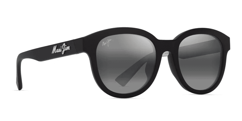 MauiJimIhupaniAsianFit658SunglassesMatteBlackNeutralGreyCorner