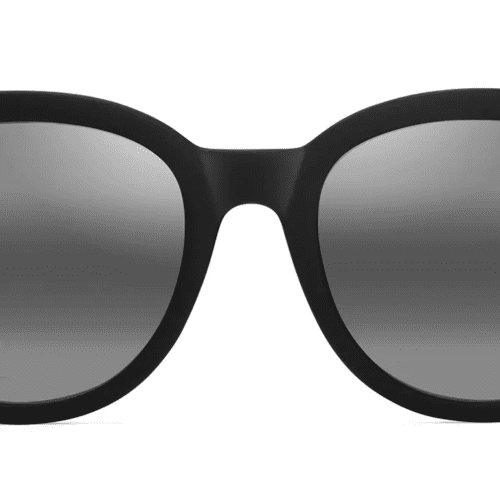 MauiJimIhupaniAsianFit658SunglassesMatteBlackNeutralGreyFront