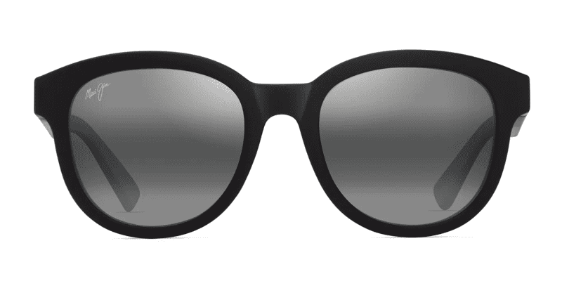 MauiJimIhupaniAsianFit658SunglassesMatteBlackNeutralGreyFront