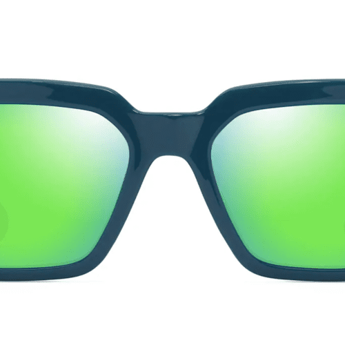 MauiJimKUPALE639Sunglasses ShinyPetrolBluewithMauiGreenLensesfront