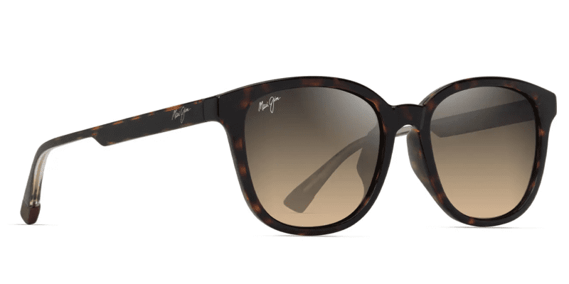 MauiJimKU IKAHI647SunglasssesShinyDarkHavanaTransYellowwithHCLBronzecorner