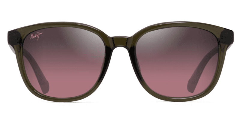 MauiJimKU IKAHI647SunglasssesShinyTransGreenwithMauiRosefront