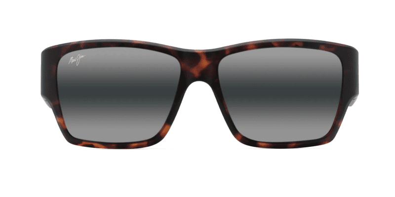 MauiJimKa olu614SunglassesMatteDarkHavanawithNeutralgreylensesfront