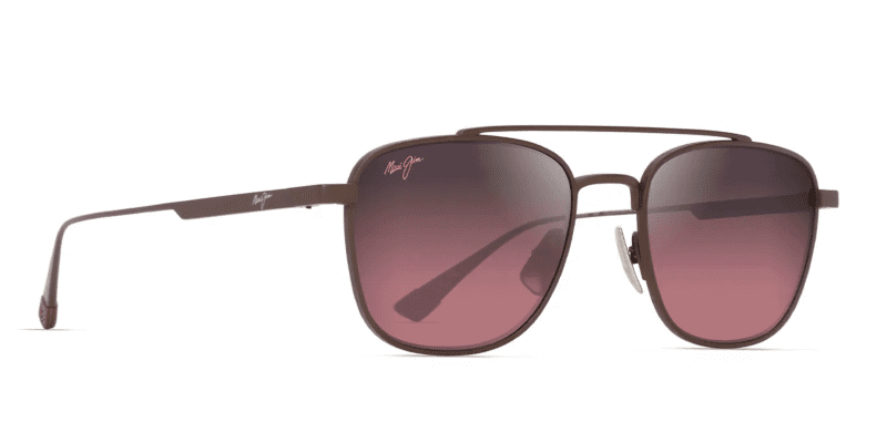 MauiJimKahana640Sunglasses ShinyBrownwithMauiRosecorner