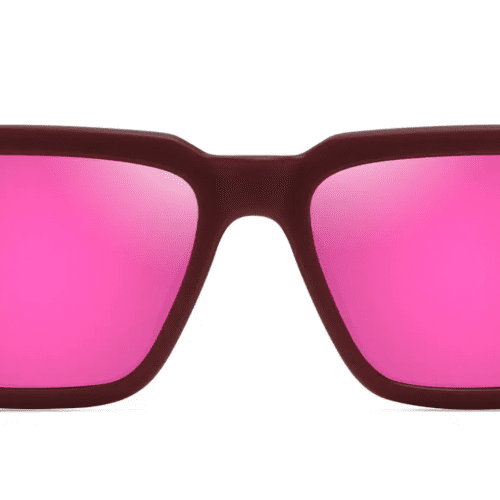 MauiJimKahiko635SunglassesMatteBurgundywithMauiSunriselensesfront