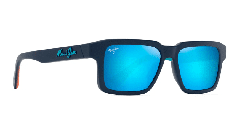 MauiJimKahiko635SunglassesMatteDarkBluewithBlueHawaiilensescorner