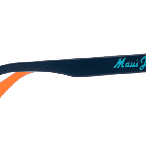 MauiJimKahiko635SunglassesMatteDarkBluewithBlueHawaiilensesside