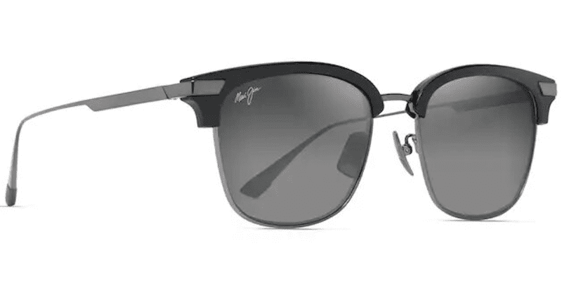 MauiJimKalaunuAFSunglassesBlackSilverNeutralGreyCorner