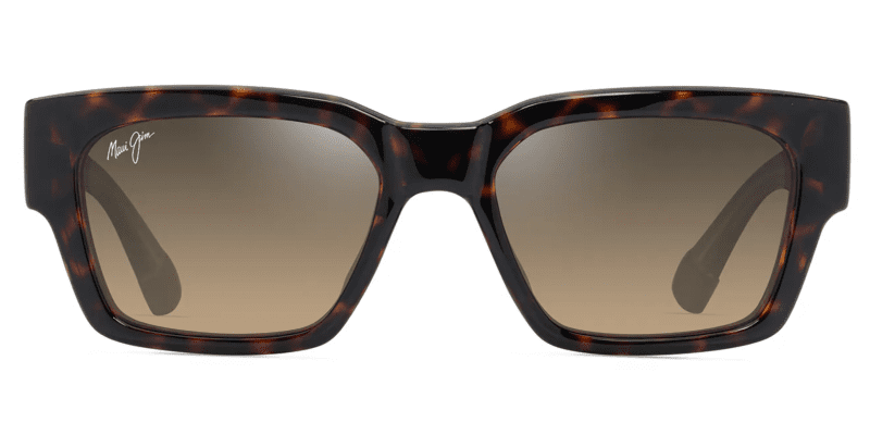 MauiJimKenui642SunglassesShinyDarkHavanawithHCLBronzelensesfront