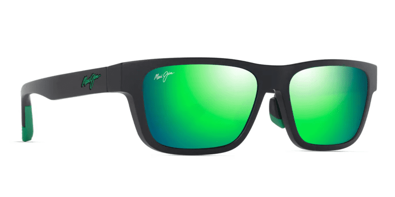 MauiJimKeola628SunglassesMatteBlackwithMauiGreenLensescorner